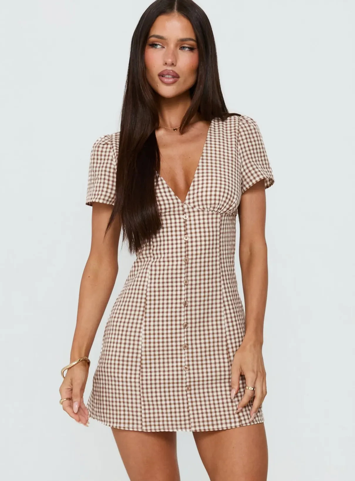 Luysiana Romper Brown Check