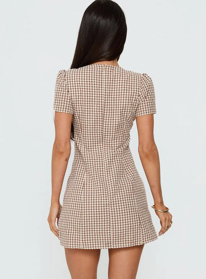 Luysiana Romper Brown Check