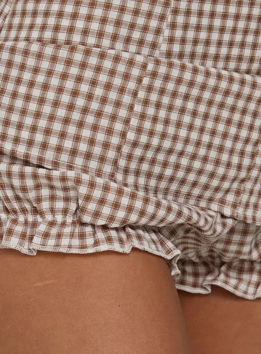 Luysiana Romper Brown Check