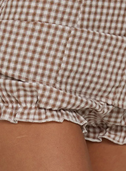 Luysiana Romper Brown Check