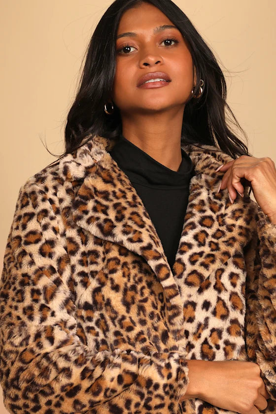 Leopard Faux Fur Coat