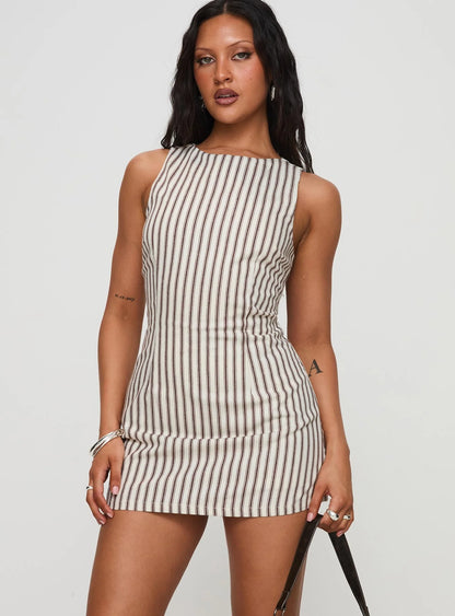 Luysiana Romper Brown Stripe