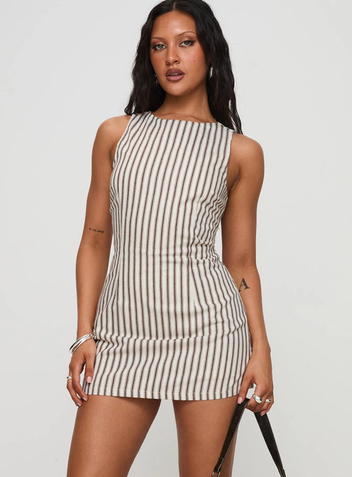 Luysiana Romper Brown Stripe