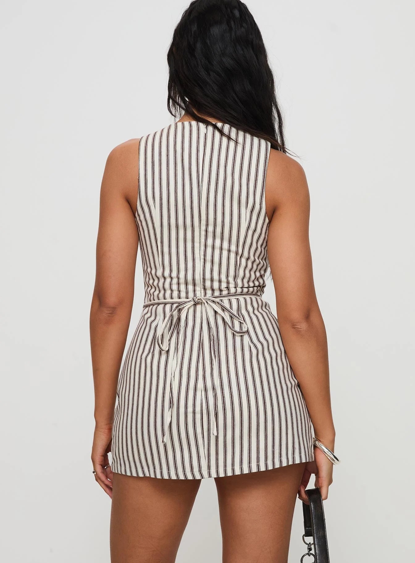 Luysiana Romper Brown Stripe