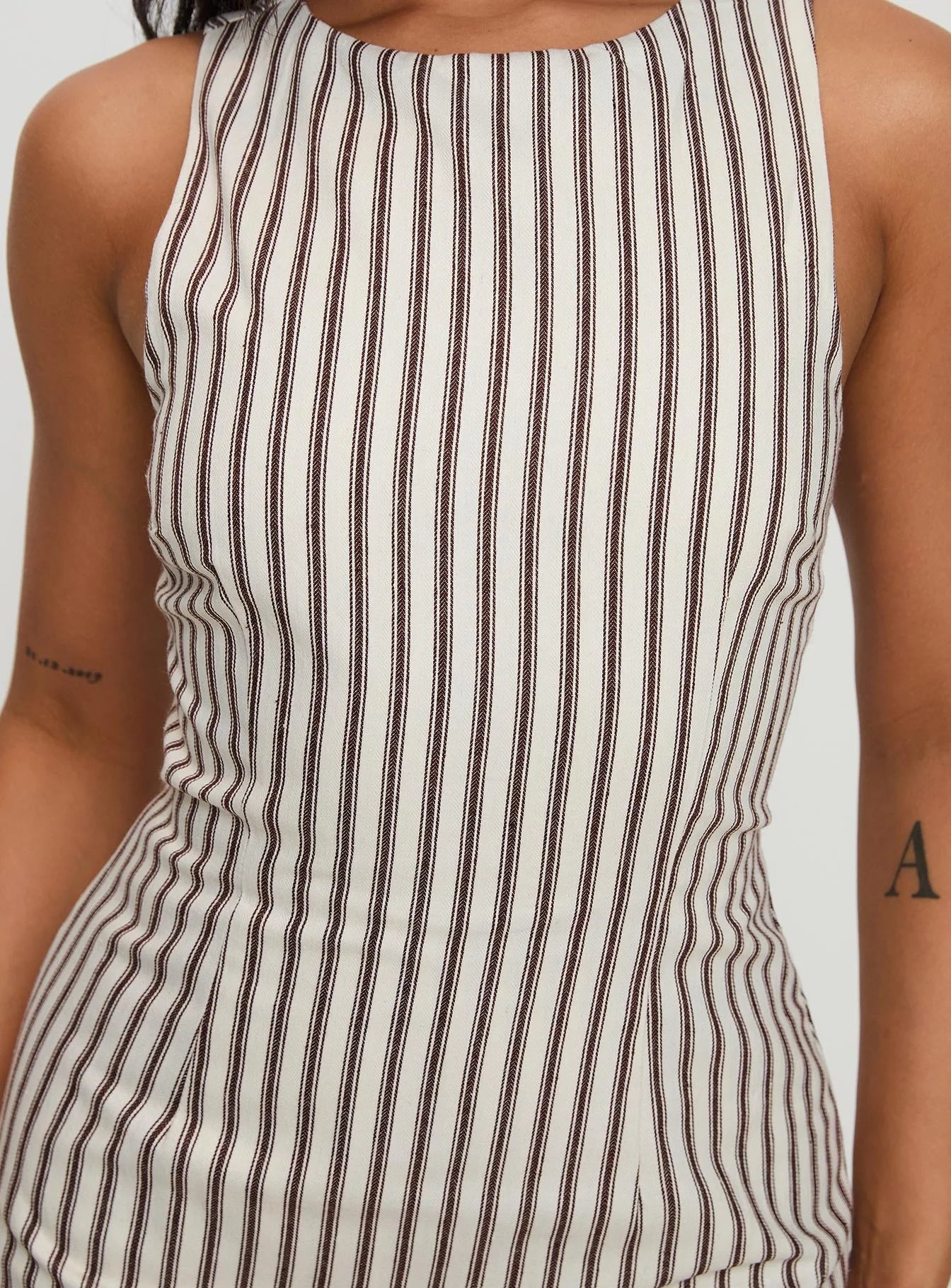 Luysiana Romper Brown Stripe