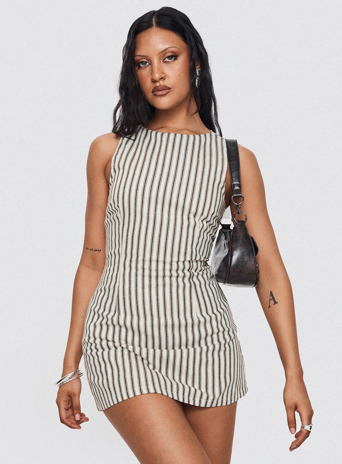 Luysiana Romper Brown Stripe