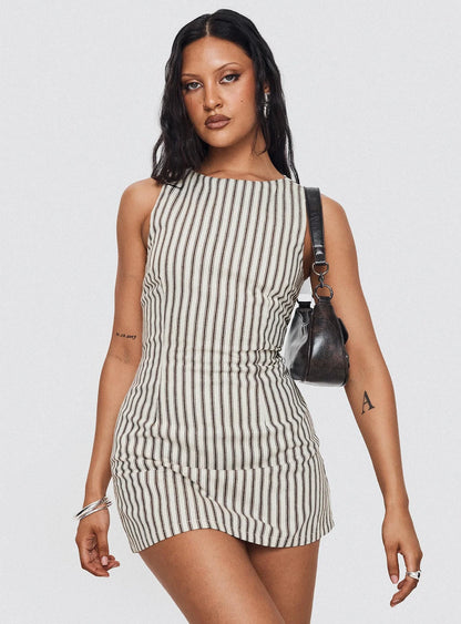 Luysiana Romper Brown Stripe