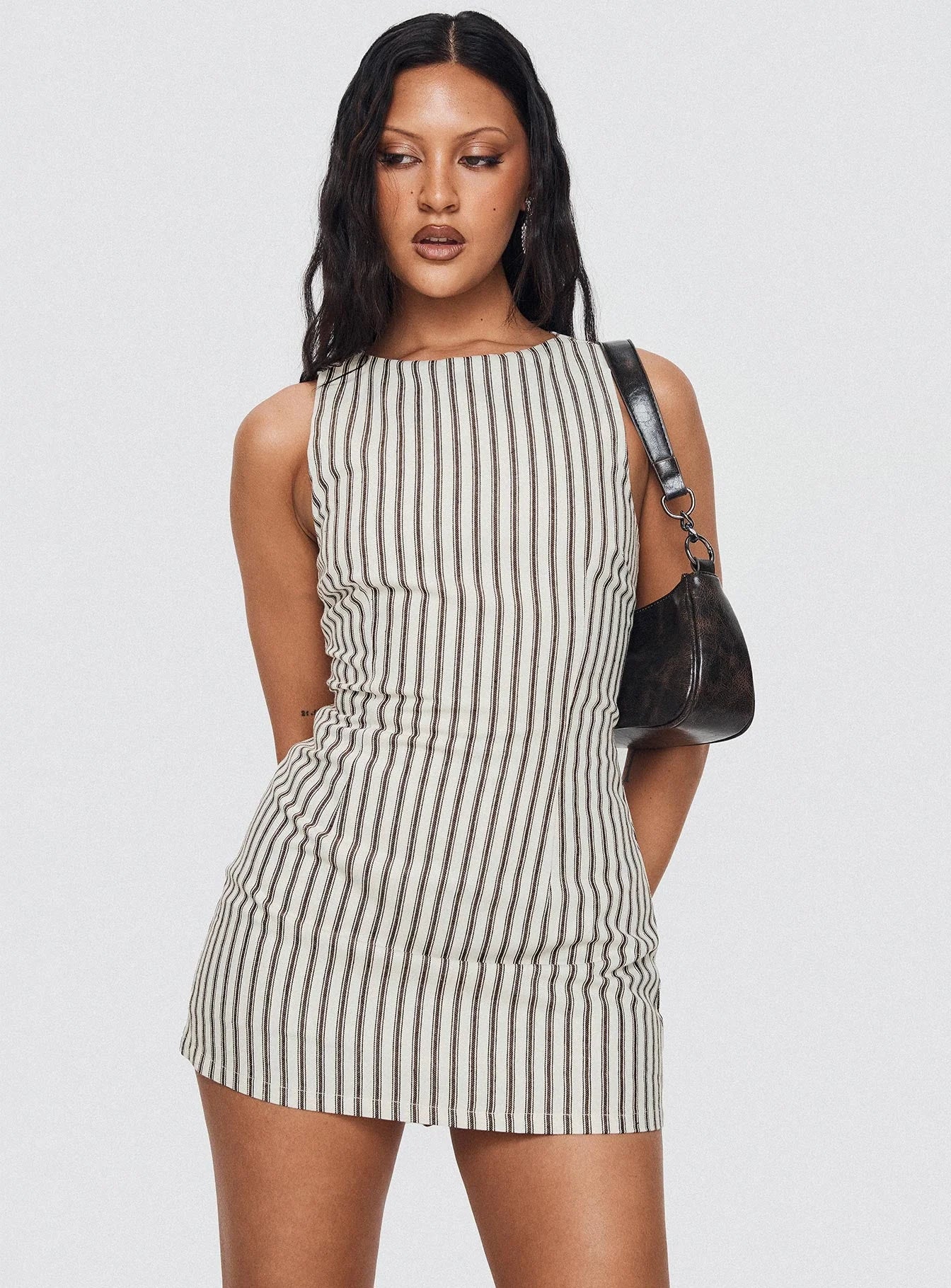 Luysiana Romper Brown Stripe